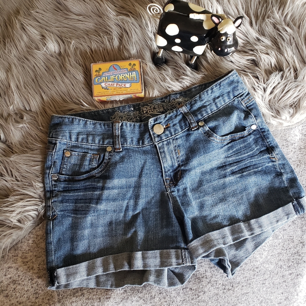 EXPRESS Cuffed Jean Shorts